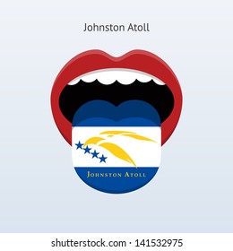 Johnston Atoll language. Abstract human mouth. Vector illustration.