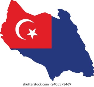 Johor State Map Vector Illustration