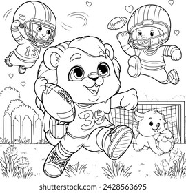 Join the animal team as they hit home runs and catch fly balls in a vibrant baseball game! Tigers pitch, monkeys swing, and bears slide into home base, all while colorful birds cheer from the sidelin