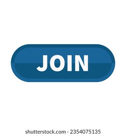 Join Button In Blue Rounded Rectangle Shape For Register Membership Subscription Business
