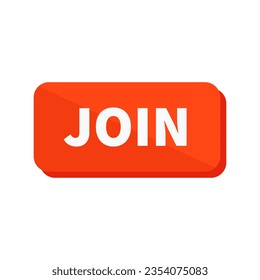 Join Button In Orange Rectangle Shape For Register Membership Subscription Business
