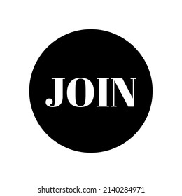 Join button vector icon. Join typography icon.