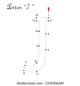 Join the dots on the letter J and colour