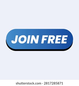 Join Free Blue Button Vector Graphic with Rounded Corners for Website and E-Commerce Interface
