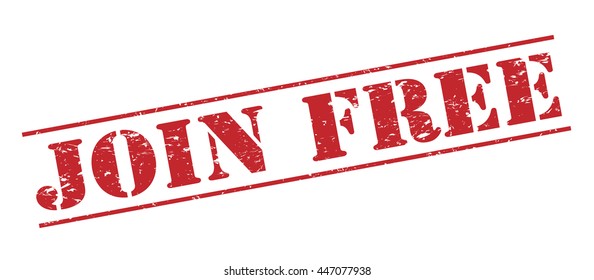 join free vector stamp on white background