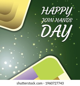 Join Hands Day . Geometric design suitable for greeting card poster and banner