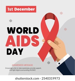 Join hands this World AIDS Day to raise awareness, December 1st is World AIDS Day. Let's come together to raise awareness about HIV AIDS, offer support, and combat stigma. Together, we can build a 