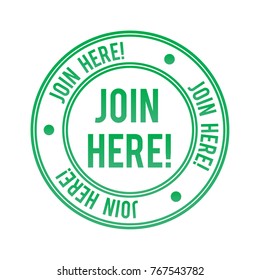 JOIN HERE vector stamp