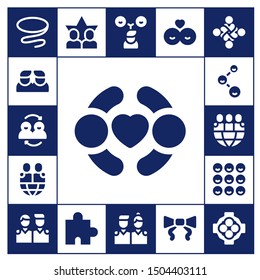 join icon set. 17 filled join icons.  Collection Of - Tie, Friends, Puzzle, Hug