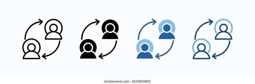 Join Icon Sheet Multiple Style Collection Isolated Vector