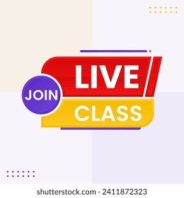 join live class webinar button emblem label