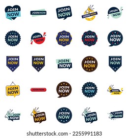 Join Now 25 Unique Typographic Designs for a personalized recruitment message