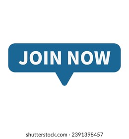 Join Now In Blue Rectangle Shape For Recruitment Member Promotion Business Marketing
