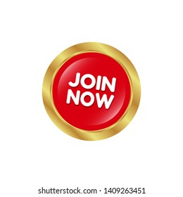 join now button with glossy effect. 