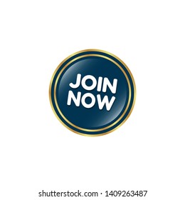 join now button with glossy effect. 