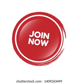 join now button with glossy effect. 