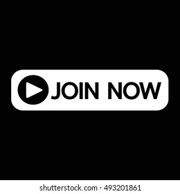 Join now button icon illustration design