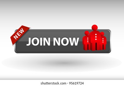 Join Now Button, Registration Icon And Button