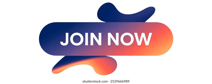 JOIN NOW creative banner,minimalistic flat vector illustration,plain background