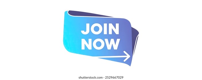 Banner criativo JOIN NOW,ilustração de vetor plana minimalista,plano de fundo plano