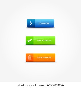 Join Now, Get Started & Sign Up Buttons