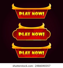  join now; play; click; start; press; graphic; icon; gold; frame; pattern; cartoon; button; brown; rectangular; trapezoid; illustration; design; vector; 