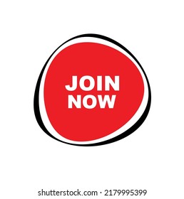 join now sign on white background