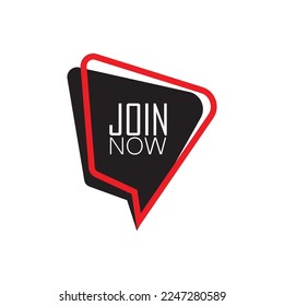 join now sign on white background