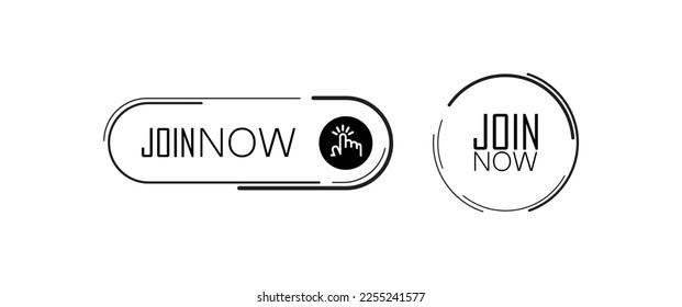 join now sign on white background