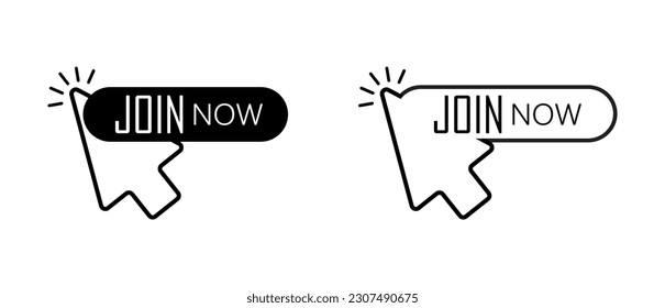 join now sign on white background