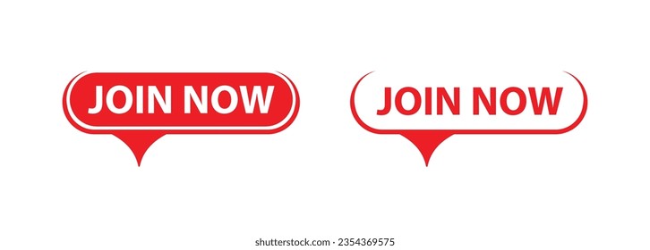 join now sign on white background