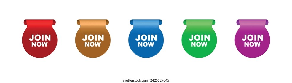join now sign on white background