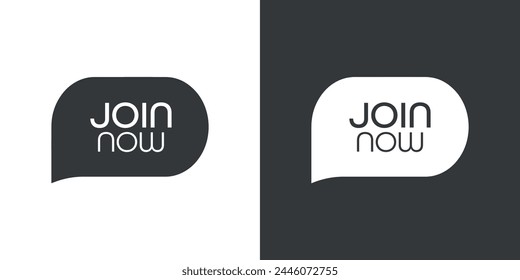 join now sign on white background