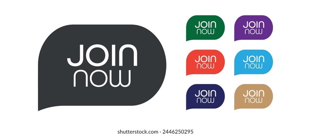 join now sign on white background