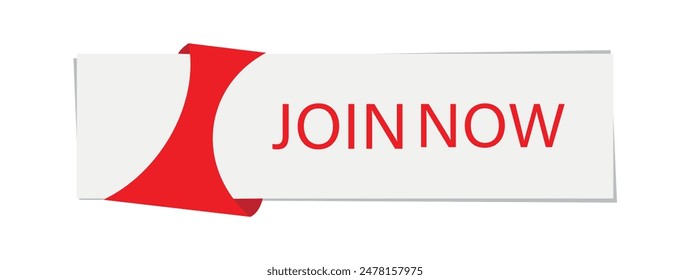 join now sign on white background