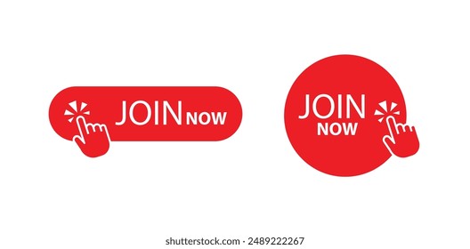 join now sign on white background