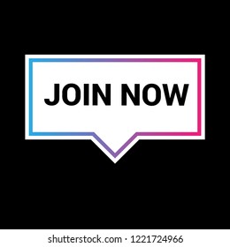 join now sign,label. join now speech bubble. join now tag sign,banner