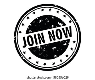  Join now stamp.Sign.Seal. Logo design