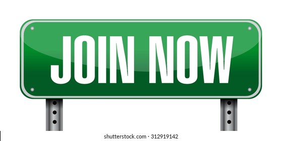 Join Now street sign concept illustration design graphic