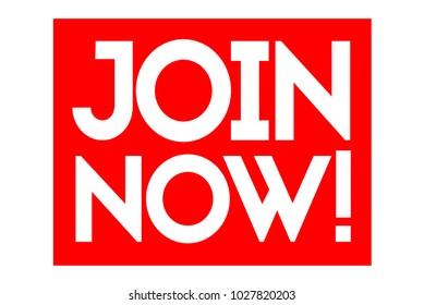 Join Now typographic stamp. Typographic sign, badge or logo.