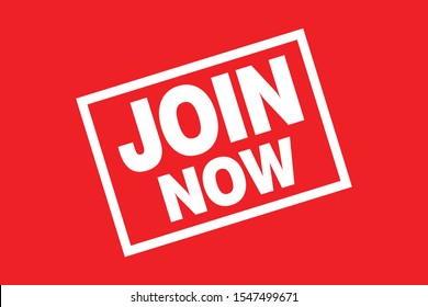 join now word red background