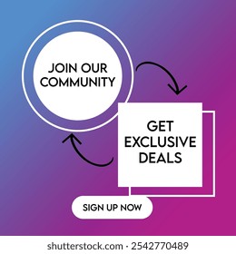 Únete a nuestra comunidad - Obtén ofertas exclusivas Anuncio de Suscripción con fondo degradado