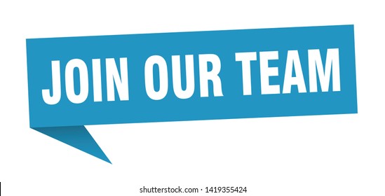 join our team 3d speech bubble sign