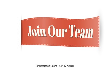 Join Our Team Banner, Badge, icon, logo isolated on white background in paper cut style. Vector illustrations.