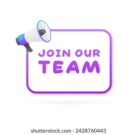 Treten Sie unserem Team-Banner-Symbol bei. Flacher Stil. Vektorsymbol