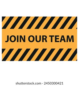 Join our team banner on speach bubble