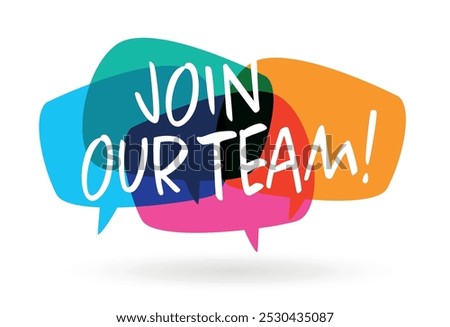 Join our team banner on speach bubble