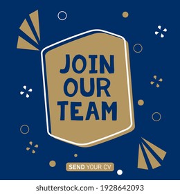 Join Our Team Banner Vector Template Illustration Design. Vector EPS 10.