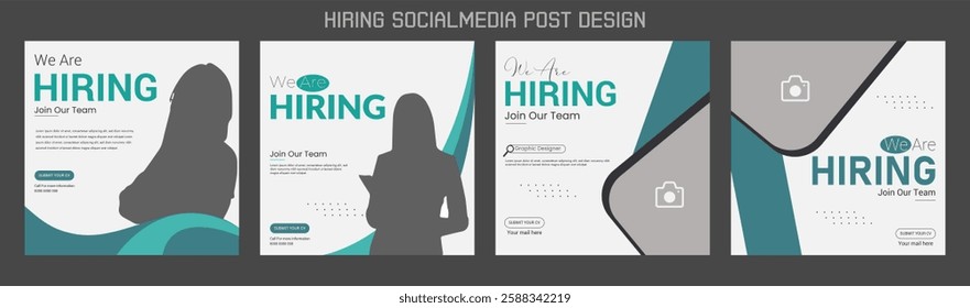 Join our team banners. We are hiring communication poster, help wanted advertising banner with speaker and vacant badge. Hr recruiting hire, vacancy job offer isolated vector signs set
