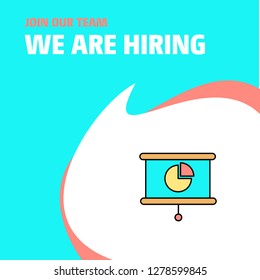 Join Our Team. Busienss Company Presentation We Are Hiring Poster Callout Design. Vector background